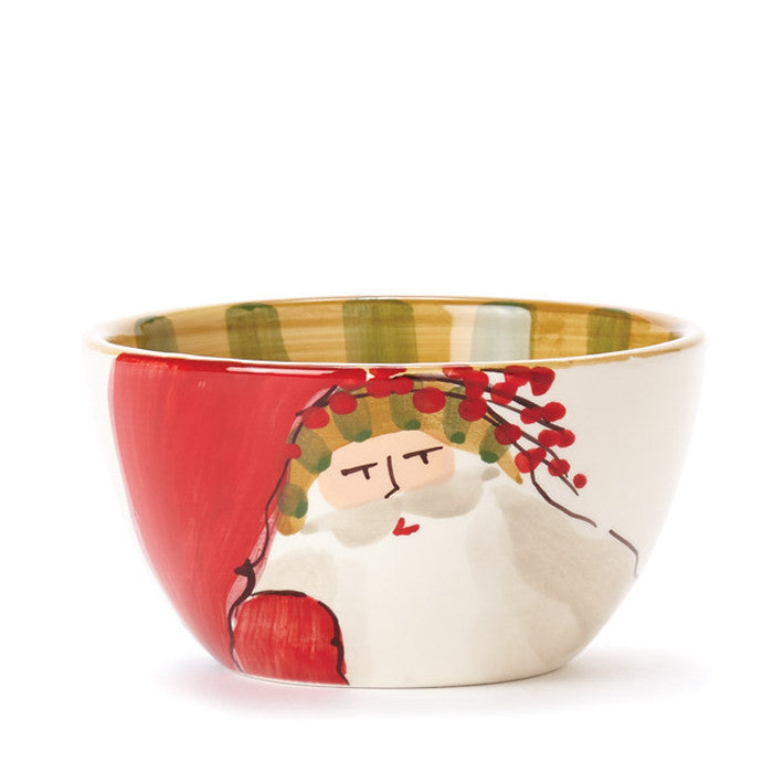 VIETRI: Old St Nick Cereal Bowl Animal Hat - artisticaitalian.com