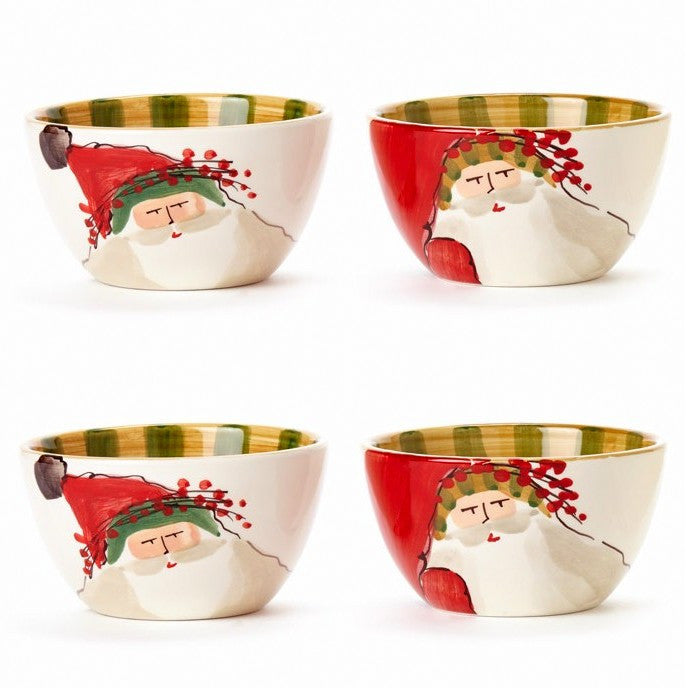 VIETRI: OLD ST. NICK ASSORTED CEREAL BOWLS - SET OF 4 - artisticaitalian.com