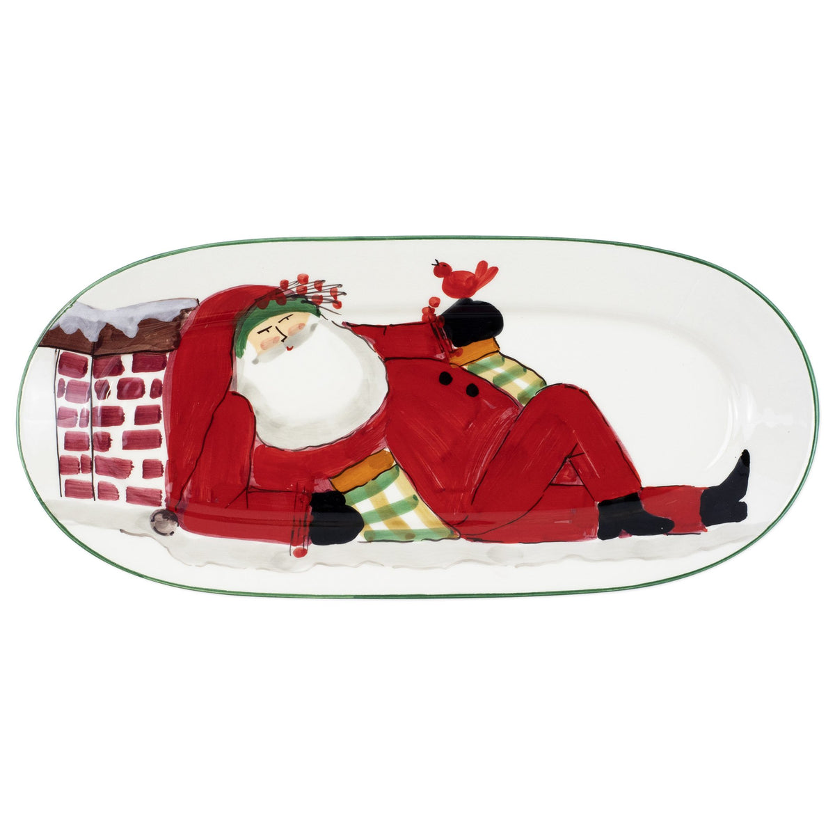 VIETRI: Old St. Nick Small Oval Platter - artisticaitalian.com