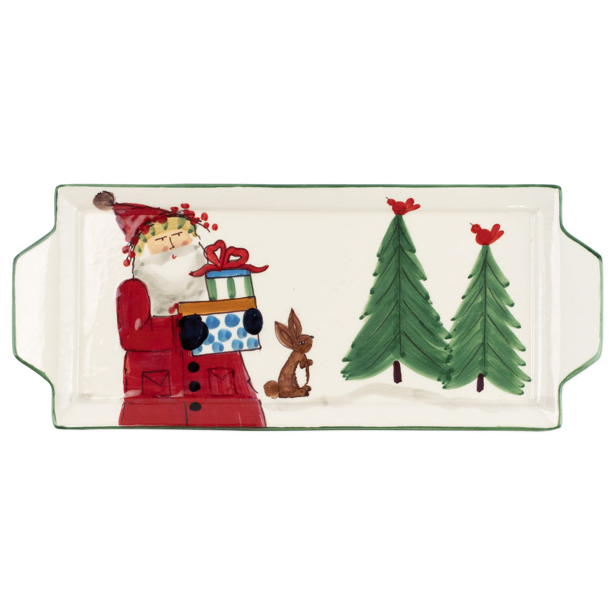 VIETRI: Old St. Nick Handled Rectangular Platter - artisticaitalian.com