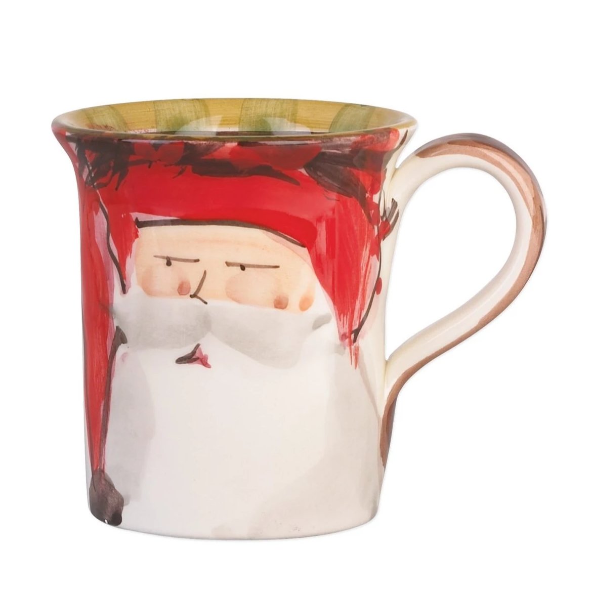 VIETRI: Old St Nick Mug 14 OZ - Red Hat - artisticaitalian.com