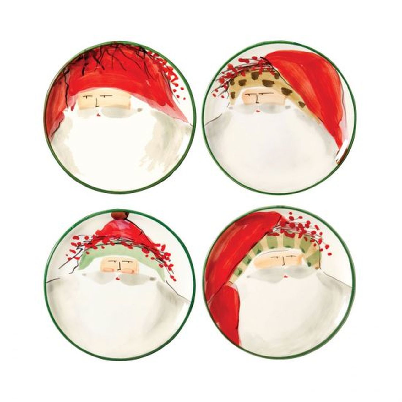 VIETRI: Old St Nick Canape Plate (Shipped assorted any of the four depicted) - artisticaitalian.com