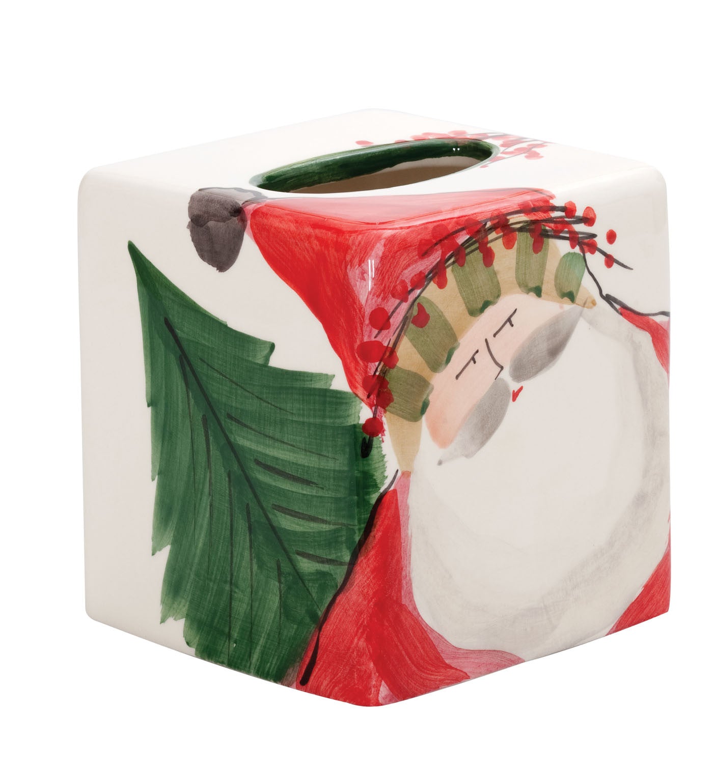 VIETRI: Old St Nick Tissue Box - artisticaitalian.com