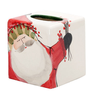 VIETRI: Old St Nick Tissue Box - artisticaitalian.com