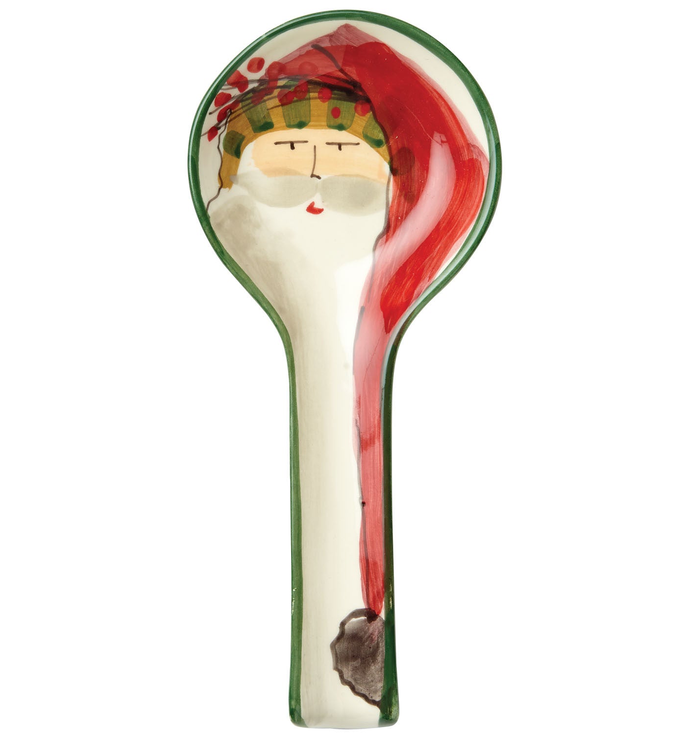 VIETRI: Old St Nick Spoon Rest (In Gift Box) - artisticaitalian.com