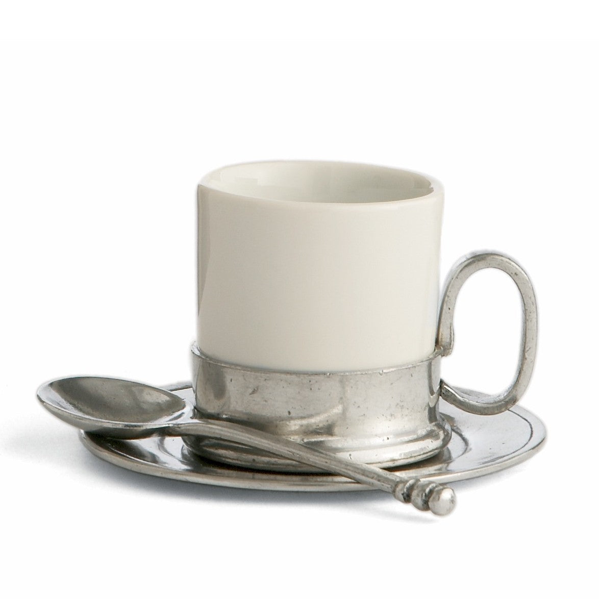 ARTE ITALICA: Tuscan Espresso Cup and Saucer with Spoon - artisticaitalian.com