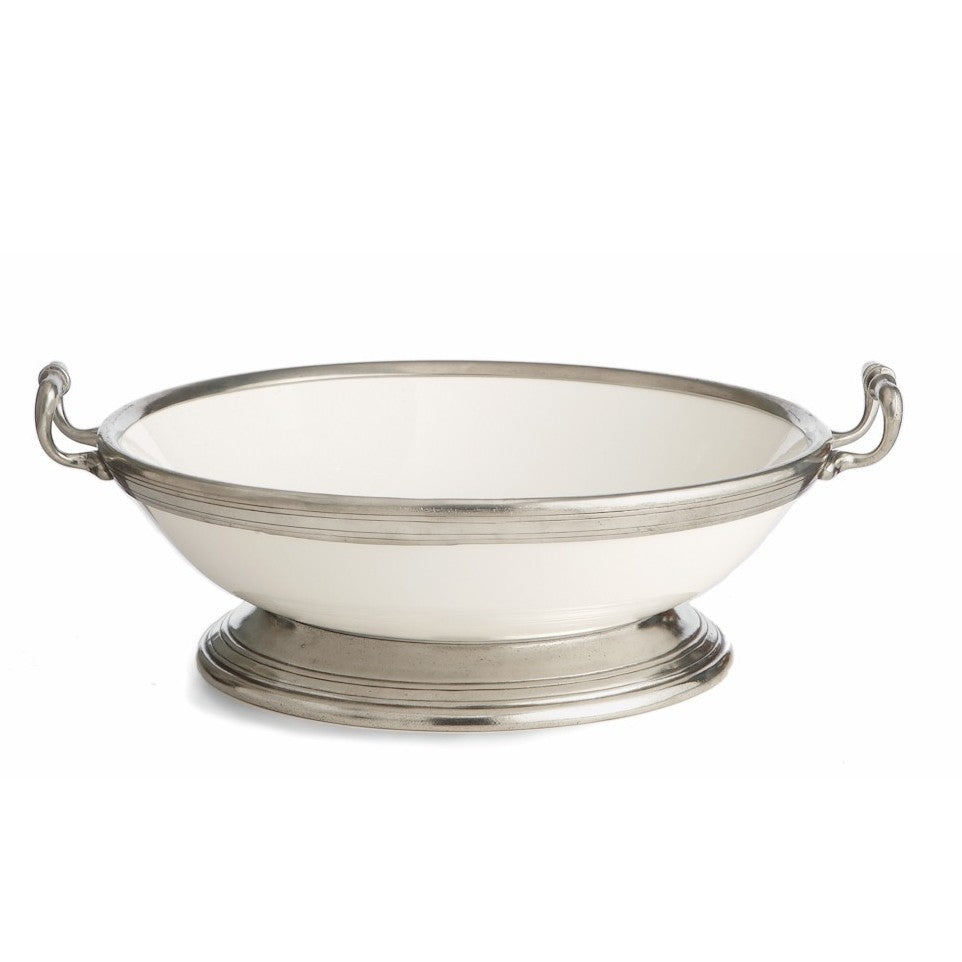 ARTE ITALICA: Tuscan Large Footed Bowl with Handles - artisticaitalian.com