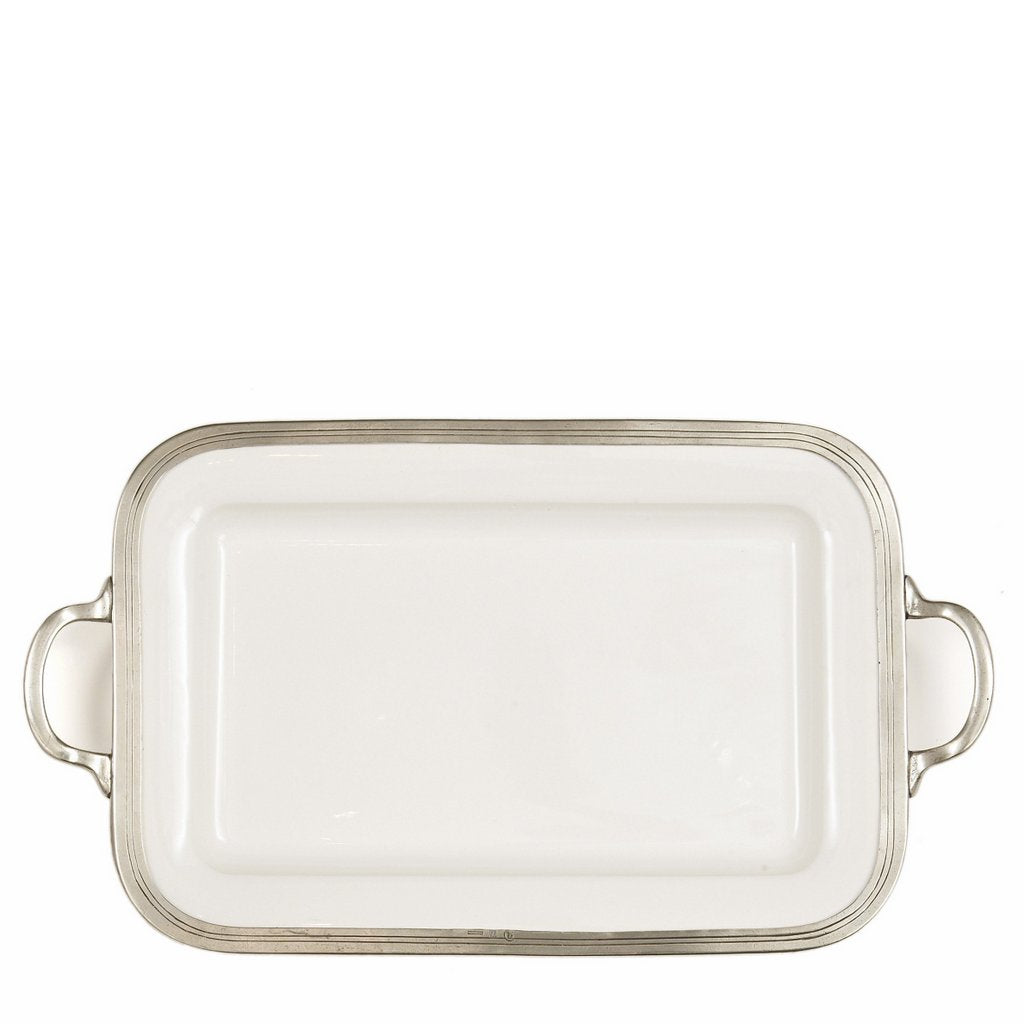 ARTE ITALICA: Tuscan Rectangular Tray with Handles - artisticaitalian.com