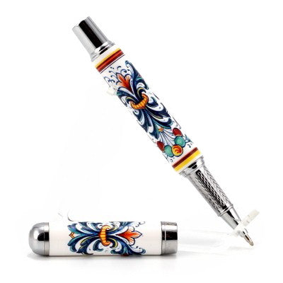 ART PEN: Artistica ROLLER BALL pen Ceramic Porcelain Ricco Deruta design - artisticaitalian.com