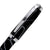 ART-PEN: Handcrafted Luxury Twist Pen - GRADUATE Chrome with Lava Bright Classic Black with White Thread body - artisticaitalian.com