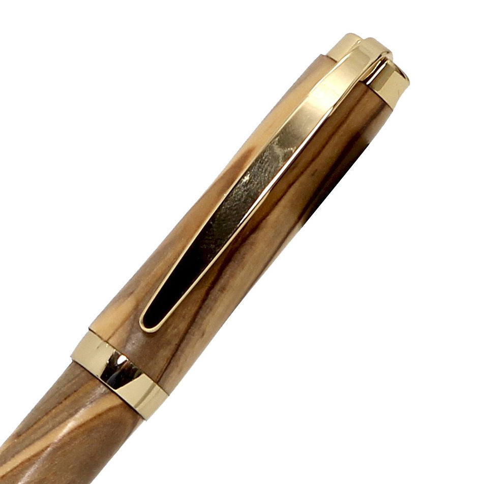 ART-PEN: Handcrafted Luxury Twist Pen - GRADUATE 24 Carats Gold Plated with Bethlehem Olivewood body - artisticaitalian.com