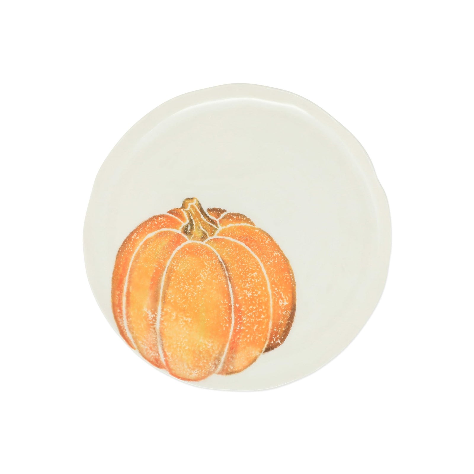 VIETRI: Pumpkins Salad Plate - Orange Small Pumpkin - artisticaitalian.com