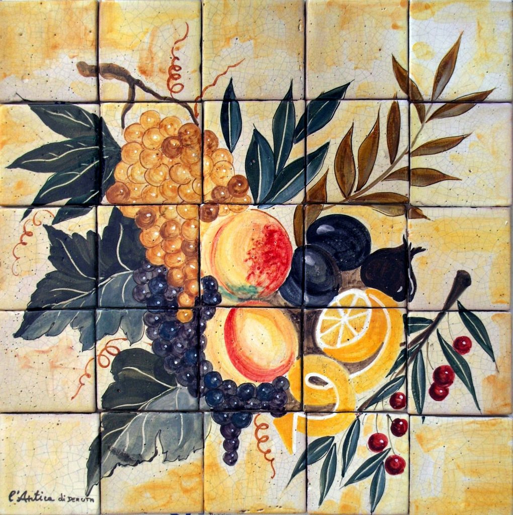 ANTICA DERUTA: WALL PANEL BACKSPLASH FRUTTA ANTICA - artisticaitalian.com