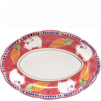 VIETRI: CAMPAGNA Porco Oval Platter - artisticaitalian.com