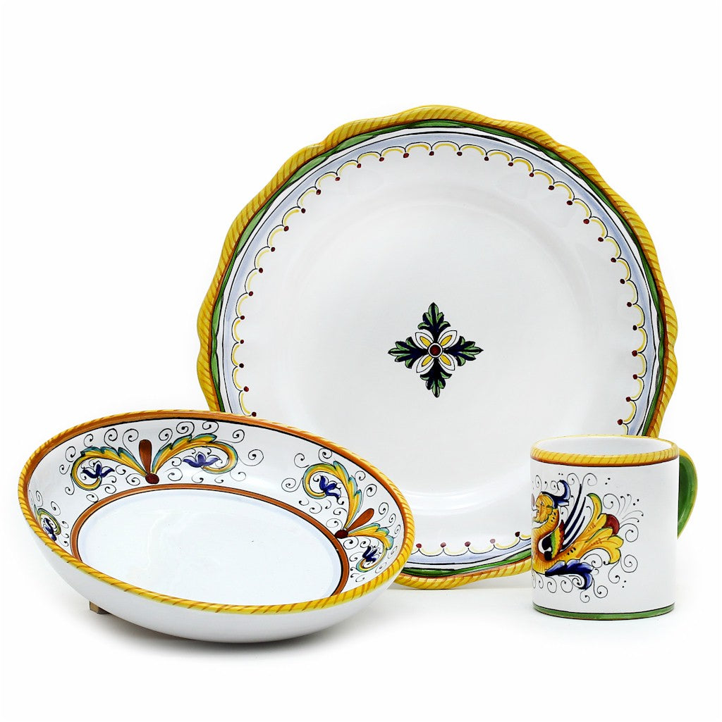 RAFFAELLESCO: 3 Pieces Place Setting - artisticaitalian.com