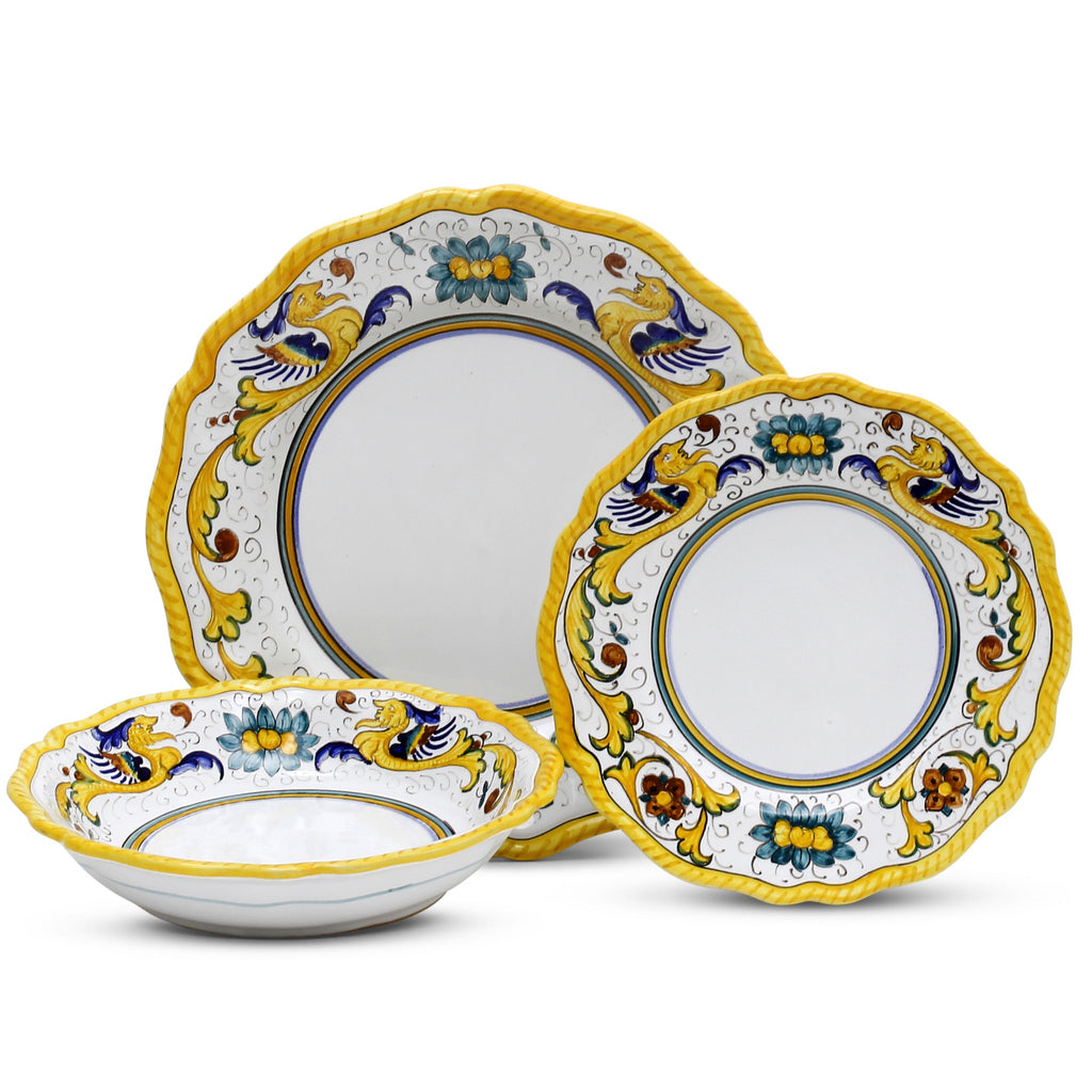 RAFFAELLESCO CLASSICO: 3 Pieces Place Setting - artisticaitalian.com