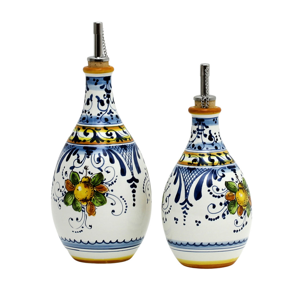 LIMONCINI:  Olive Oil and Vinegar (Aceto) Bottles/Dispenser Set - artisticaitalian.com