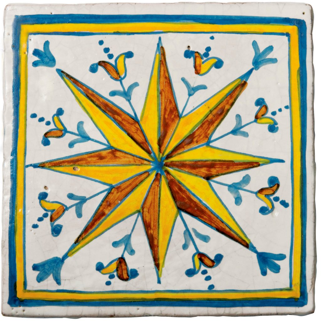 ANTICA DERUTA: Hand Painted Ceramic Authentic Deruta Tile - artisticaitalian.com