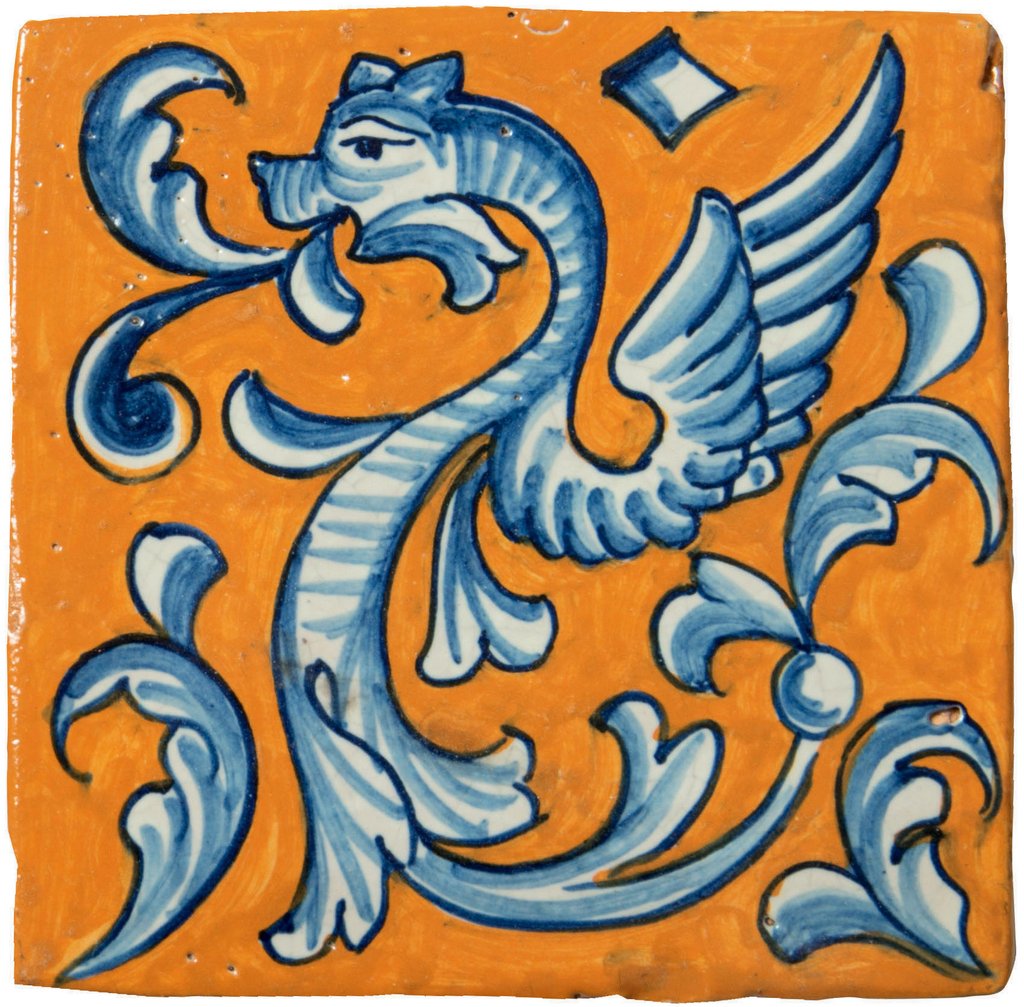 ANTICA DERUTA: Hand Painted Ceramic Authentic Deruta Tile - artisticaitalian.com