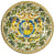 MAJOLICA CORNUCOPIA: Extra large wall plate with crest (28D) - artisticaitalian.com