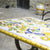 CERAMIC STONE TABLE + IRON BASE: PISA Design^ - Hand Painted in Deruta, Italy. - artisticaitalian.com