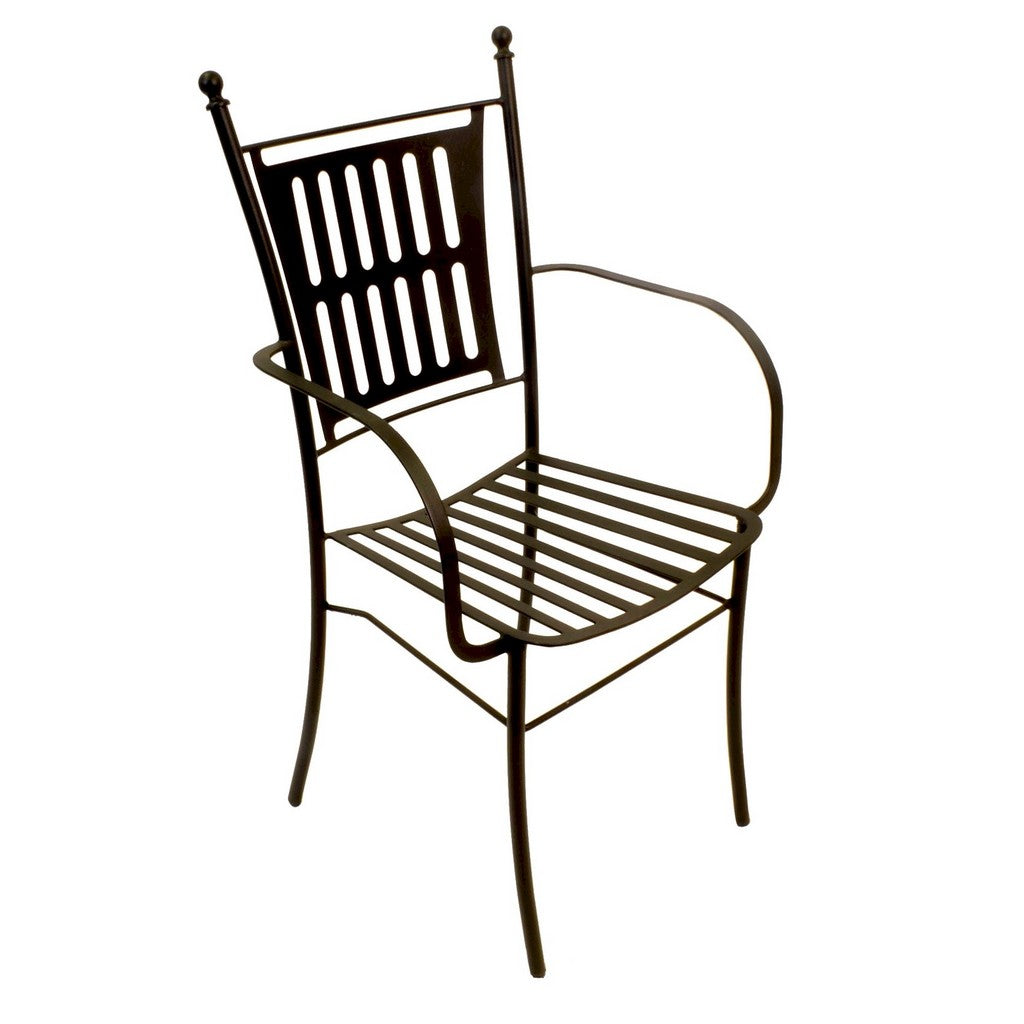 WROUGHT IRON CHAIR: Eva Design Armchair in Deruta, Italy. - artisticaitalian.com