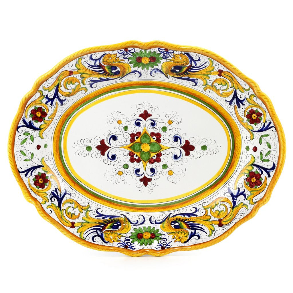 RAFFAELLESCO DELUXE: Large Oval Platter - artisticaitalian.com