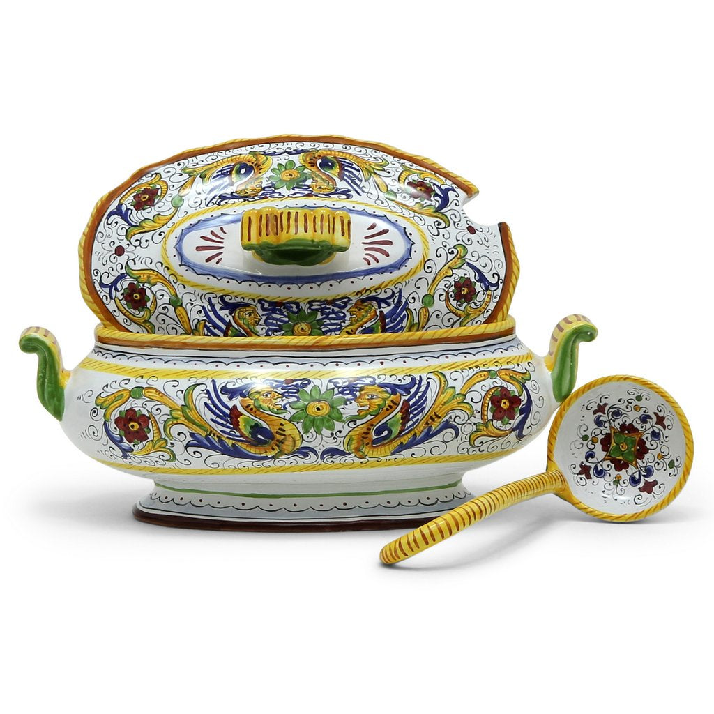 RAFFAELLESCO DELUXE: Oval Soup Tureen with Ladle