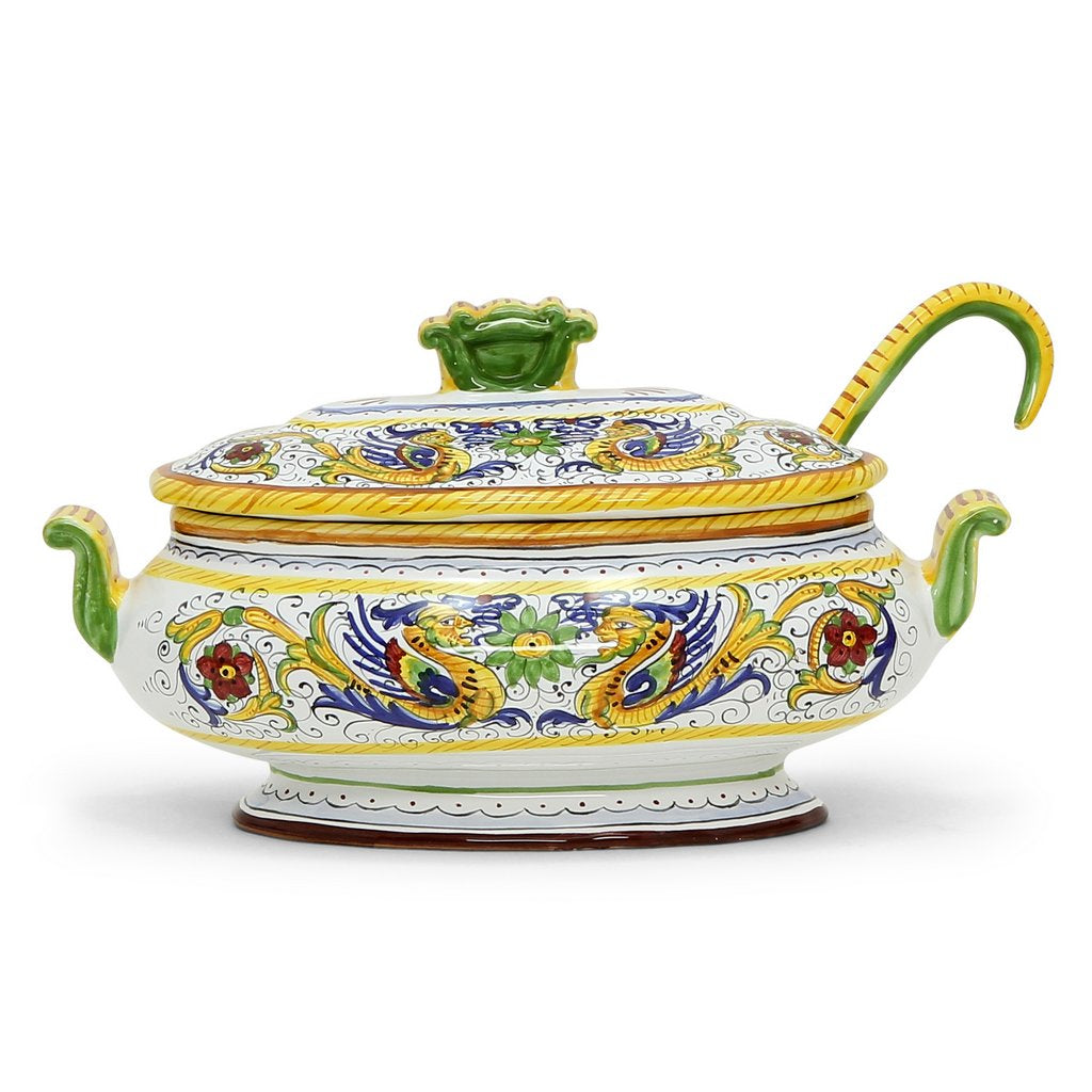 RAFFAELLESCO DELUXE: Oval Soup Tureen with Ladle