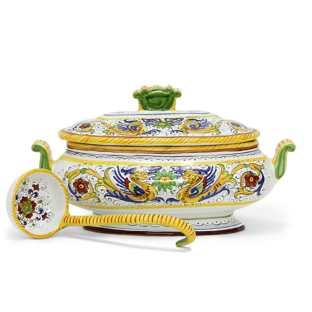 RAFFAELLESCO DELUXE: Oval Soup Tureen with Ladle