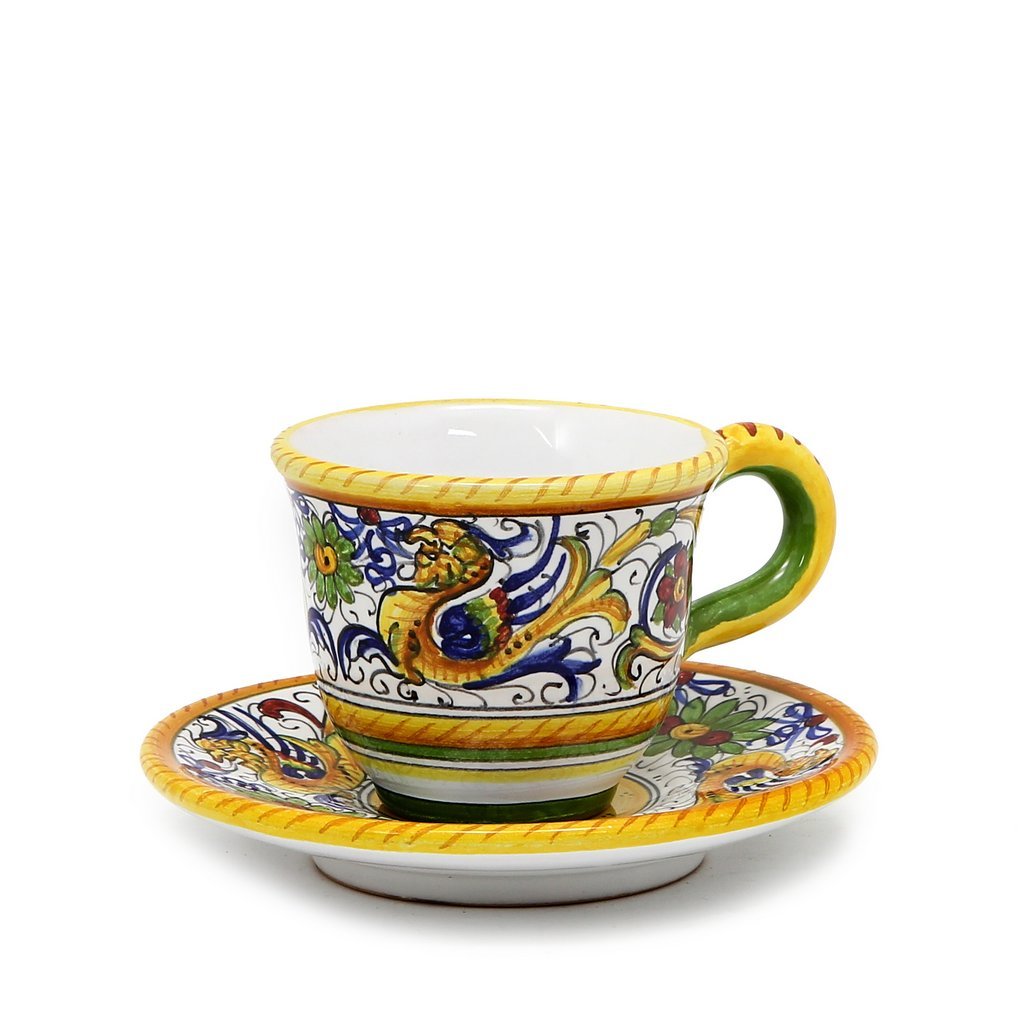 RAFFAELLESCO DELUXE: Espresso cup and Saucer - artisticaitalian.com