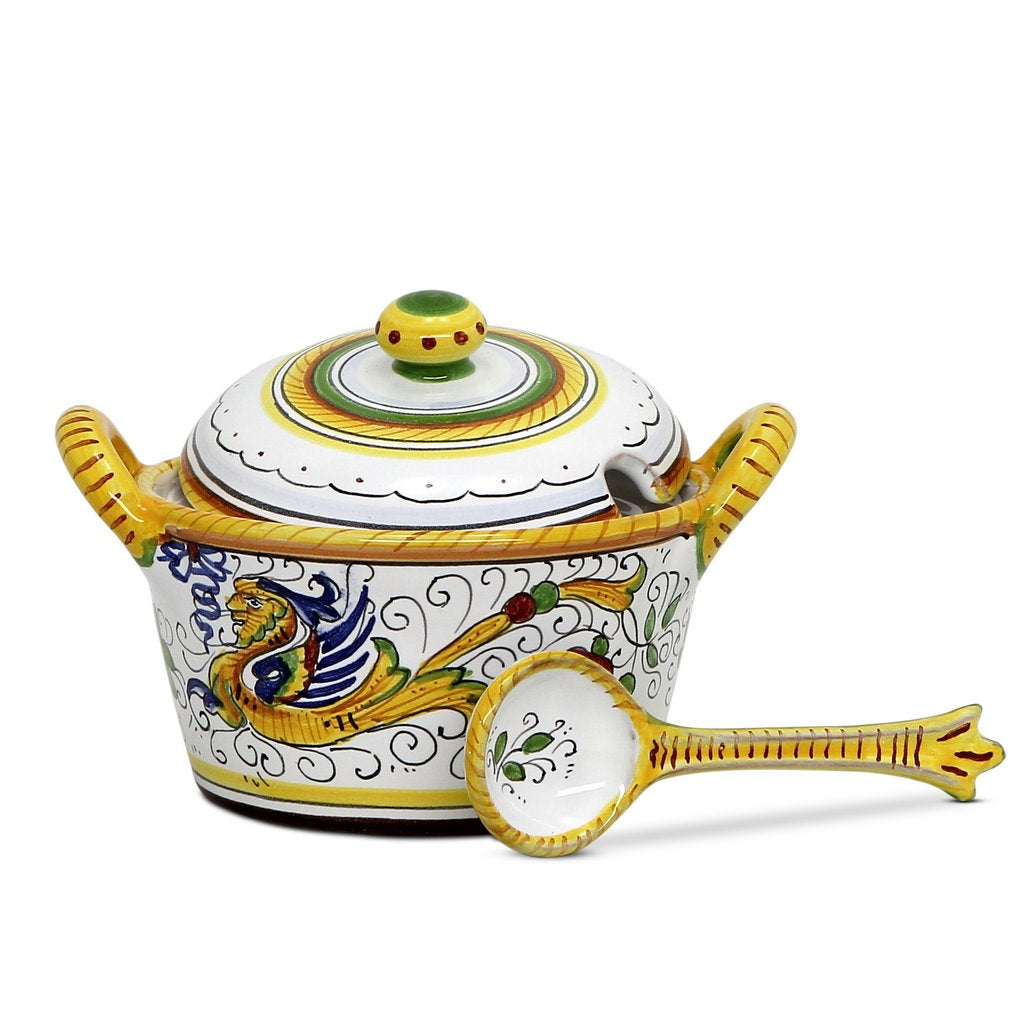 RAFFAELLESCO: Bundle with Butter Dish + Sauce Boat + Parmesan Bowl + Spoon Rest - artisticaitalian.com