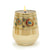 CRYSTAL CANDLES: Regalia Design Luxury Glass Candle with 14 Carats Gold finish - Cream color (12 Oz) - artisticaitalian.com