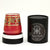 CRYSTAL CANDLES: Regalia Design Luxury Glass Candle with 14 Carats Gold finish - Orange-Red color (12 Oz) - artisticaitalian.com