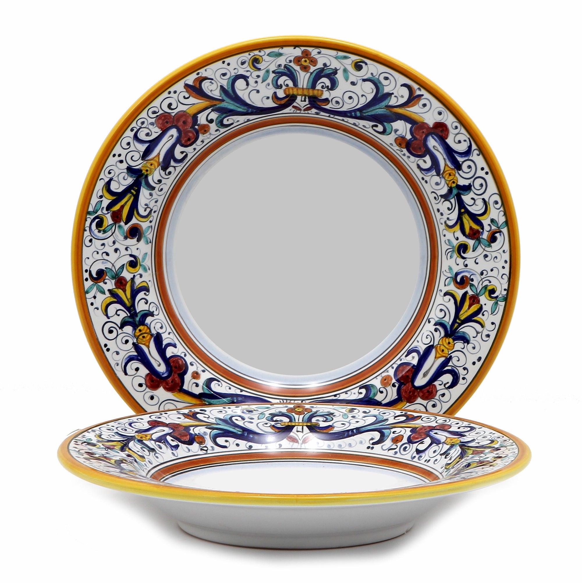 RICCO DERUTA DELUXE: 4 Pieces Place Setting - White center - artisticaitalian.com