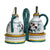 RICCO DERUTA DELUXE: Oil and Vinegar cruets set with caddy (NEW) - artisticaitalian.com