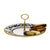 RICCO DERUTA DELUXE: Tid Bit Server Plate with Golden Handle - artisticaitalian.com