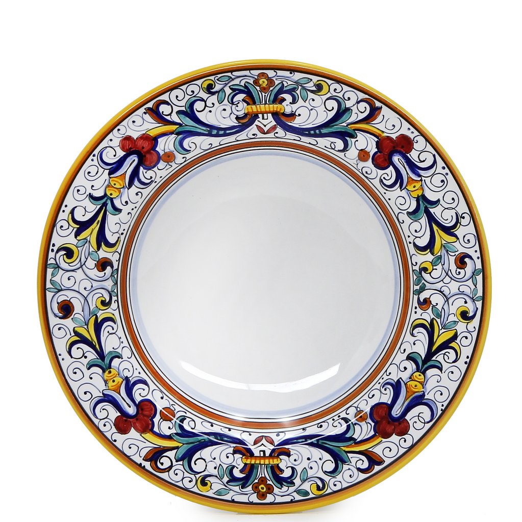 RICCO DERUTA: Rim Pasta Soup Bowl - White Center - artisticaitalian.com