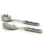 RICCO DERUTA DELUXE: Ceramic Handle Spaghetti Tong and Risotto Spoon Ladle SET with 18/10 stainless steel cutlery. - artisticaitalian.com