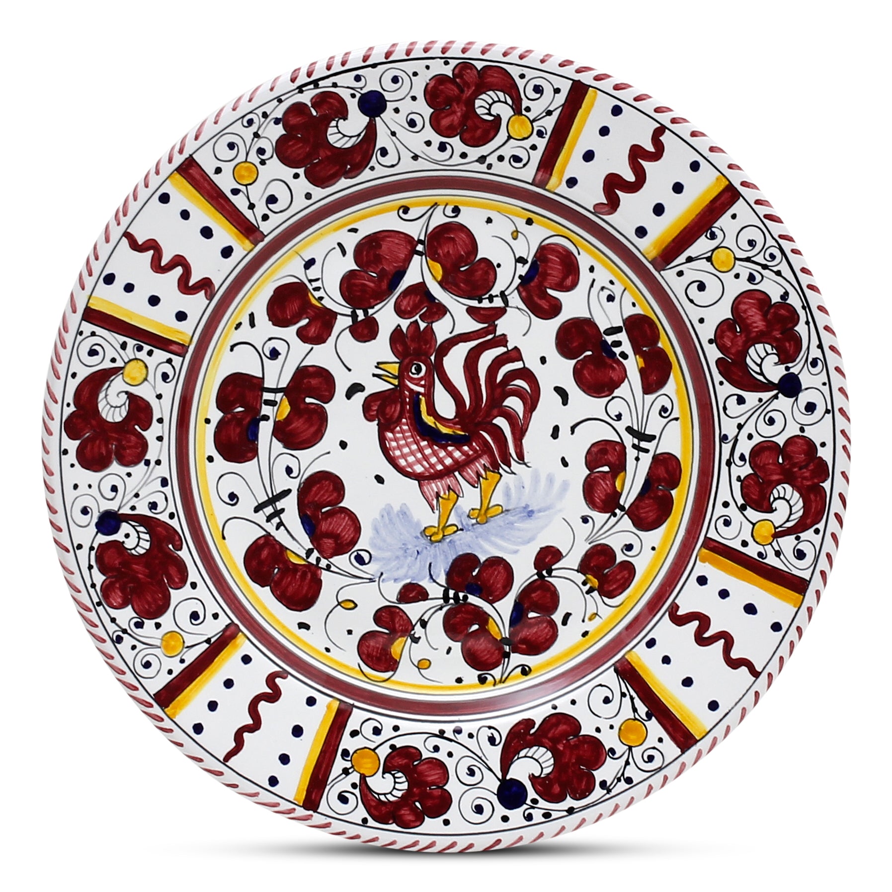 ORVIETO RED ROOSTER: 5 Pieces Place Setting - artisticaitalian.com