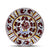 ORVIETO RED ROOSTER: Salad Plate [STRIPED RIM] - artisticaitalian.com