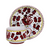 ORVIETO RED ROOSTER: 5 Pieces Dinnerware Place Setting - White Center - artisticaitalian.com