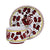 ORVIETO RED ROOSTER: Cup and Saucer [STRIPED RIM] - artisticaitalian.com