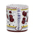 ORVIETO RED ROOSTER: Mug (10 Oz) [STRIPED RIM] - artisticaitalian.com