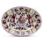 ORVIETO RED ROOSTER: Large Oval Platter [STRIPED RIM] - artisticaitalian.com