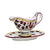 ORVIETO RED ROOSTER: Gravy Sauce Boat with Tray [R] - artisticaitalian.com