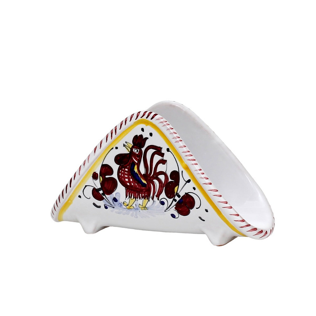 ORVIETO RED ROOSTER: Napkin Holder - artisticaitalian.com