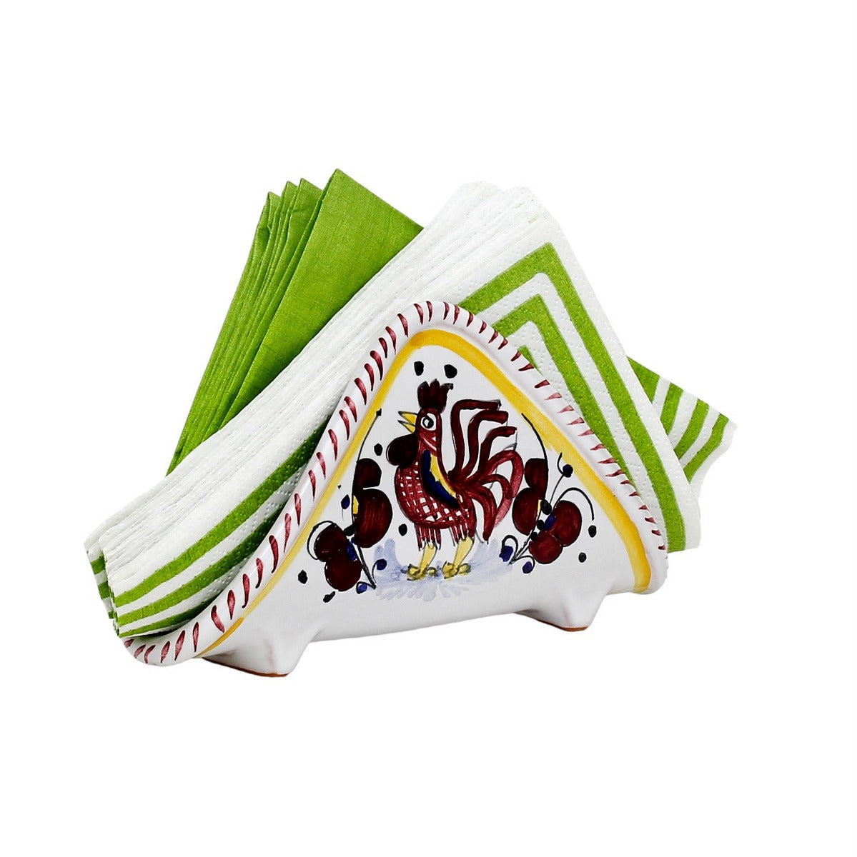 ORVIETO RED ROOSTER: Napkin Holder - artisticaitalian.com