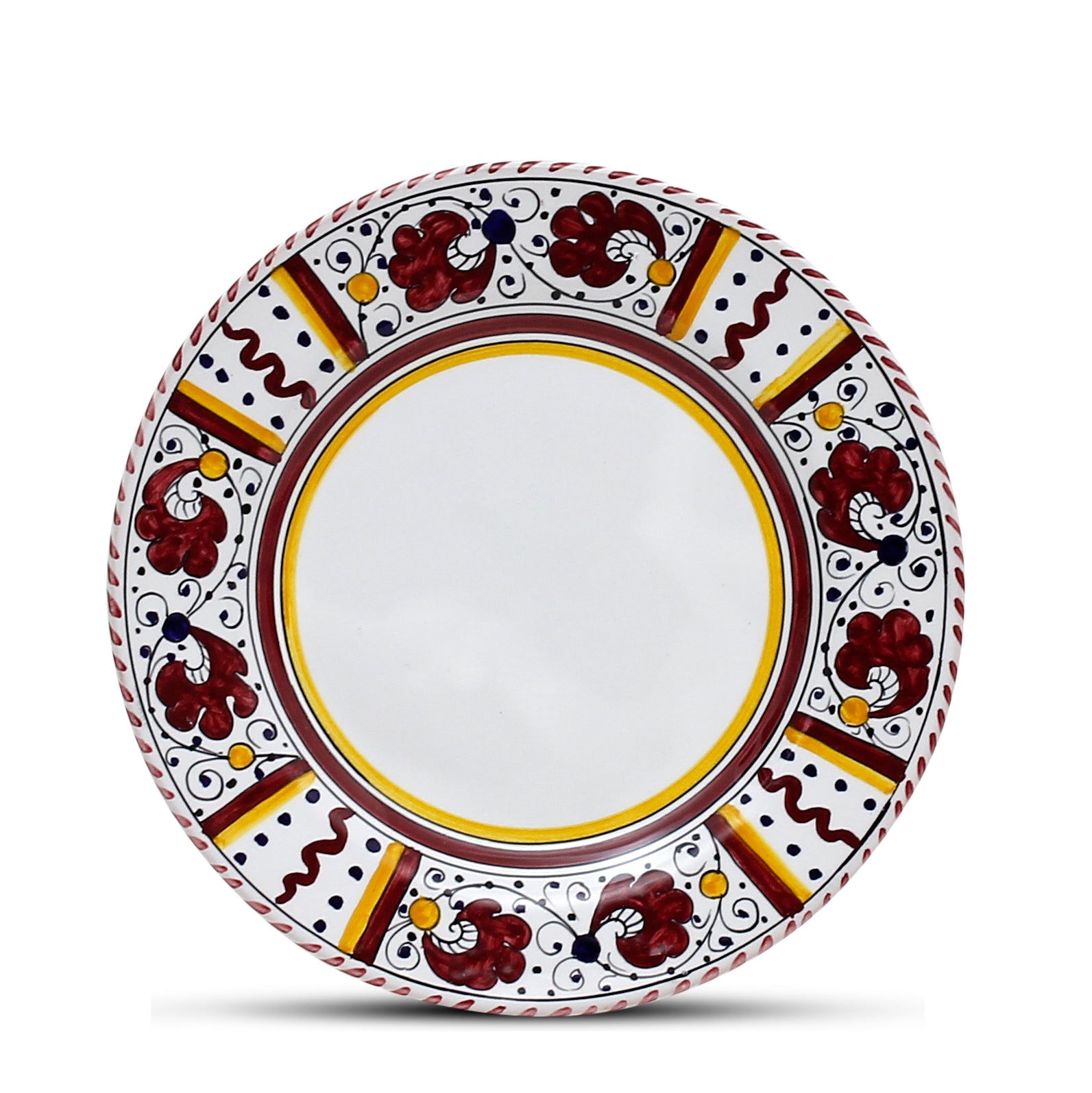 ORVIETO RED ROOSTER: 4 Pieces Place Dinnerware Setting - artisticaitalian.com