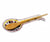 ORVIETO RED ROOSTER: Spoon Rest [STRIPED RIM] - artisticaitalian.com